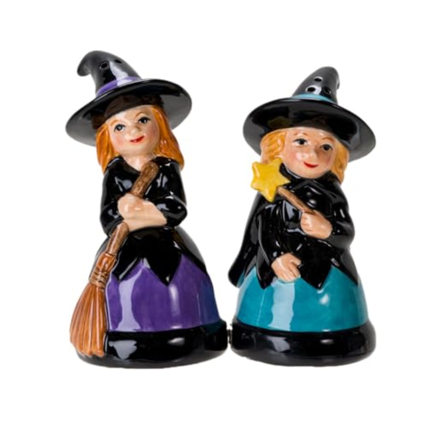 Pacific Giftware Magical Hocus Pocus Witches Magnetic Ceramic Salt and Pepper Shakers