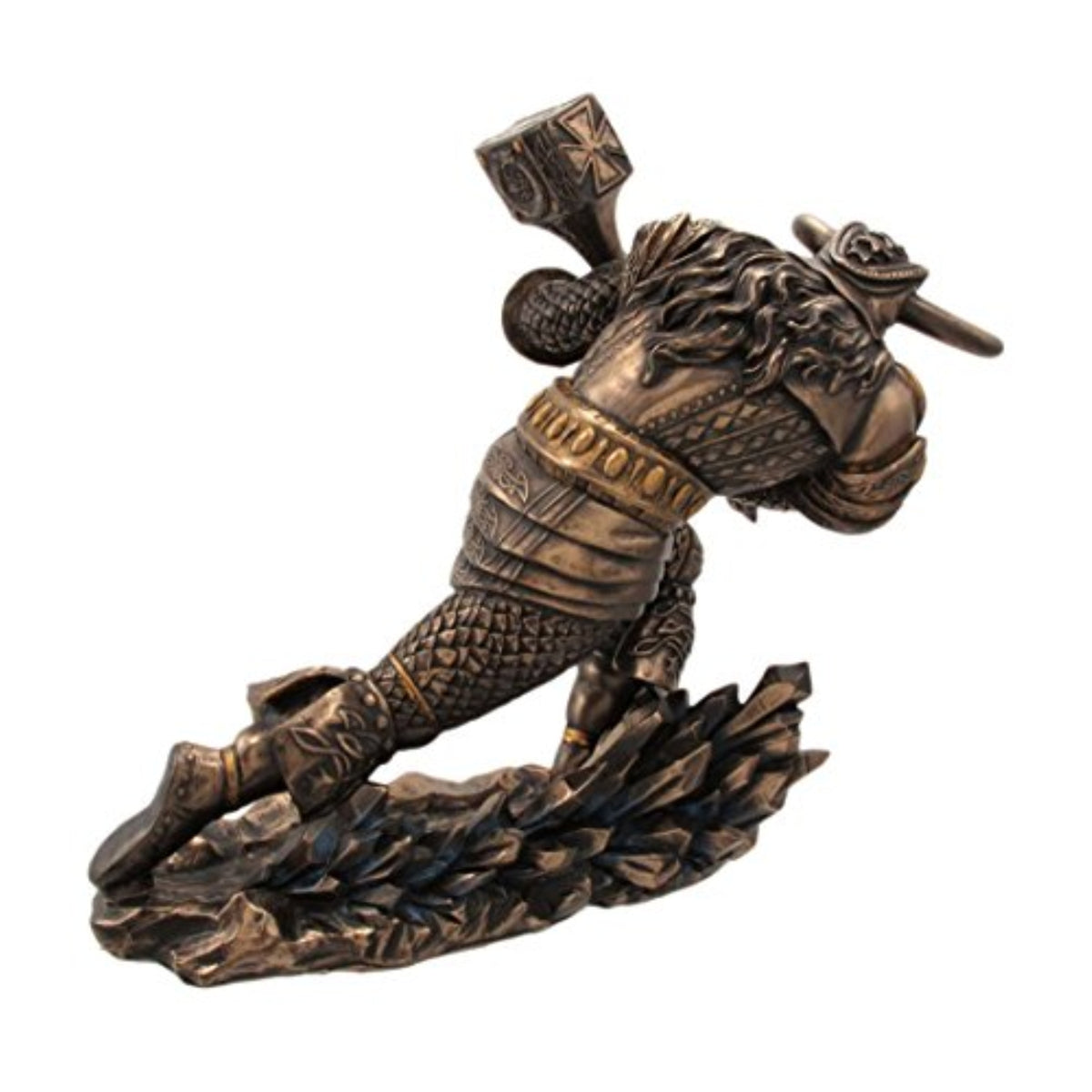 Mighty Thor with Hammer Norse Mythology God Resin Statue Figurine 10 x 9 inch