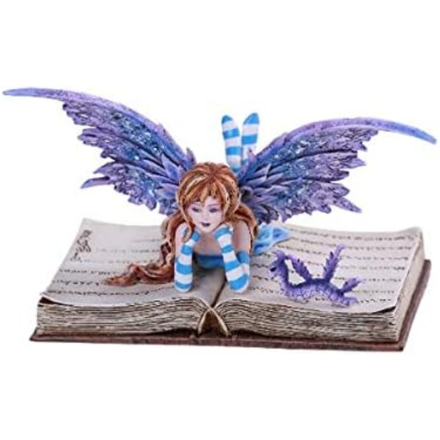Amy Brown Bookworm Fairy Resin Collectible Figurine 7.25 inch