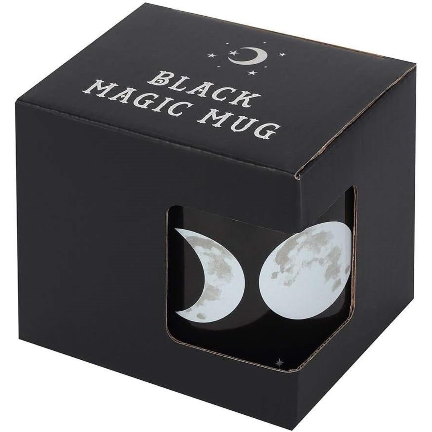 Triple Moon Black Ceramic Coffee Mug 11 oz Gothic Wicca Witchcraft Pagan