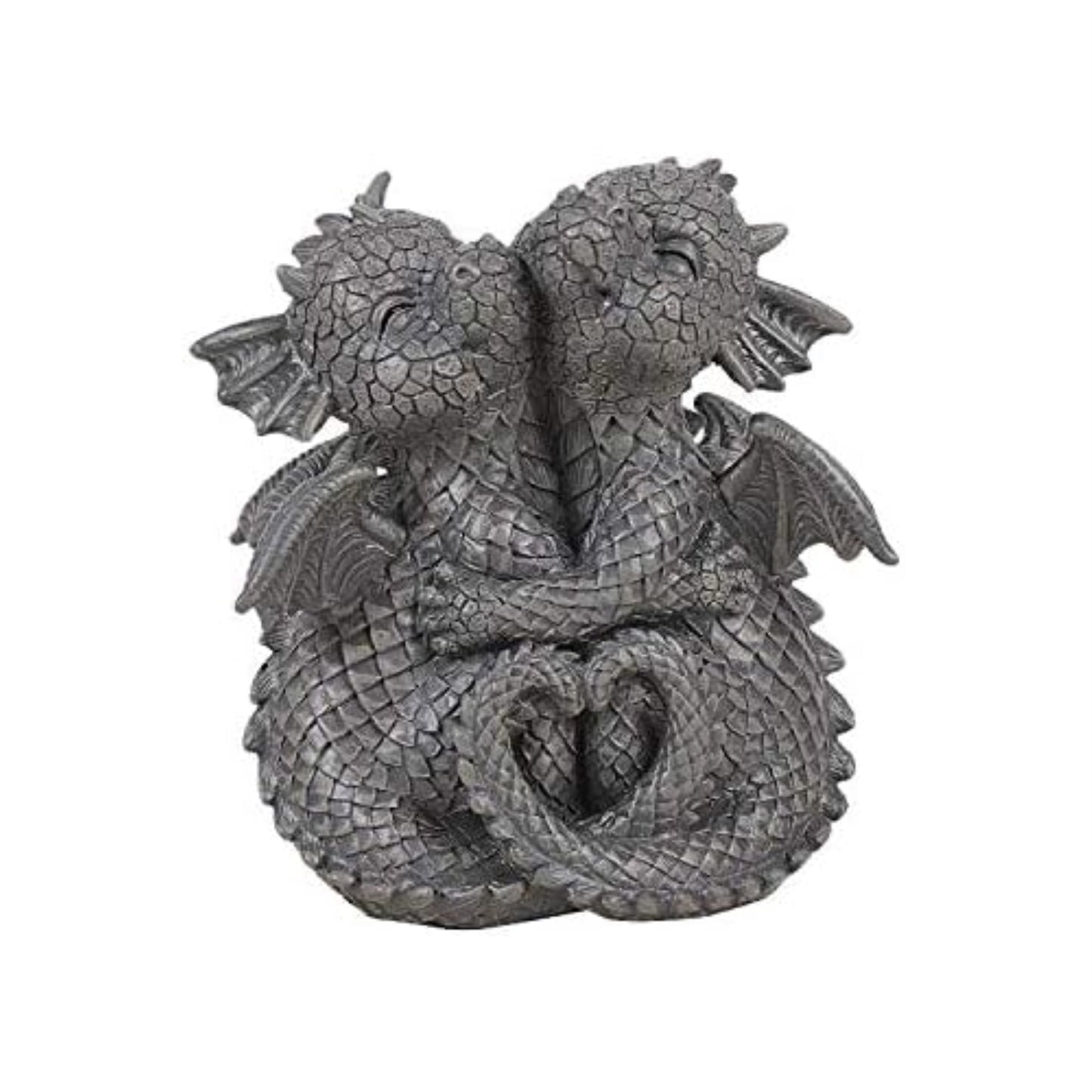 Garden Dragon Lovely Couple Garden Display Decorative Accent Sculpture 4.75 inch Tall
