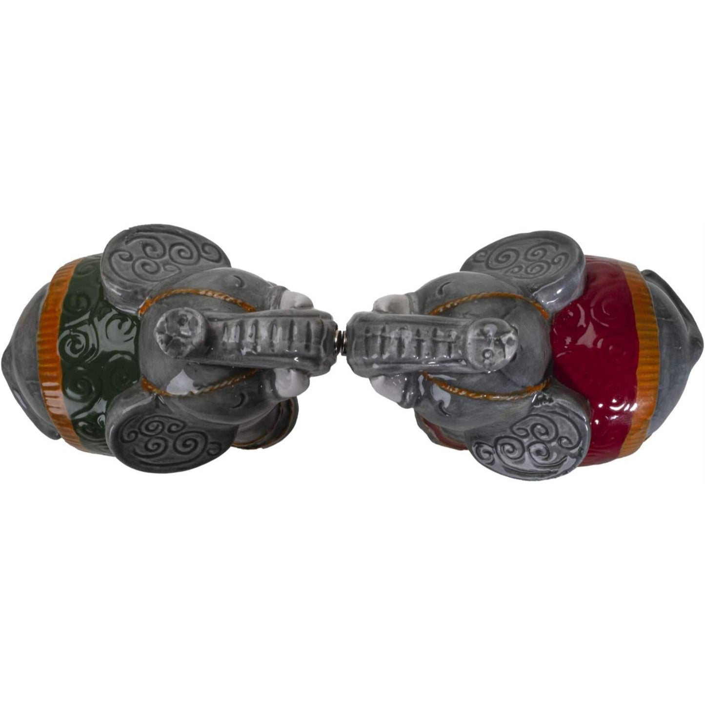 Raja Elephants Ceramic Magnetic Salt and Pepper Shakers Set