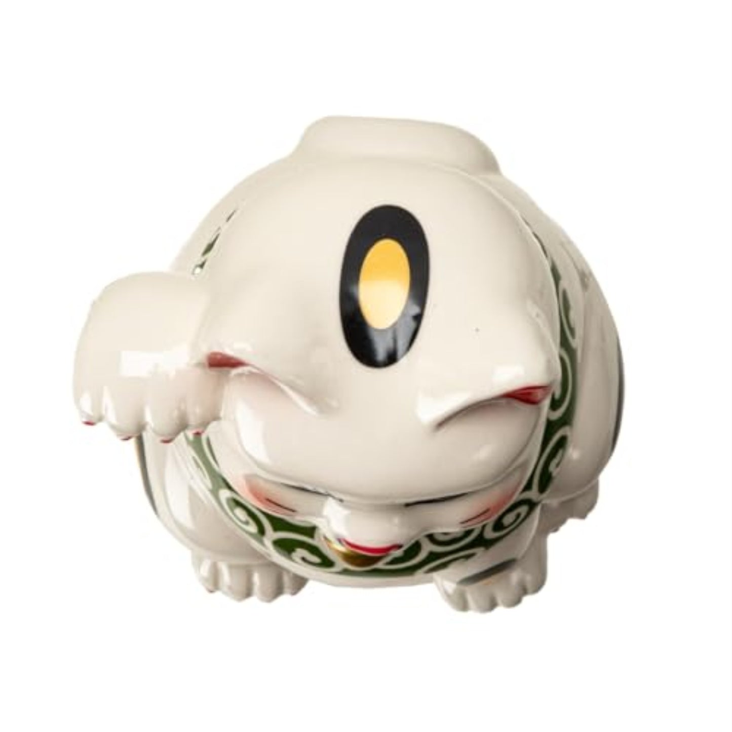Maneki Neko Japanese Lucky Cat Paw Up Ceramic Cookie Jar Kitchen Decor