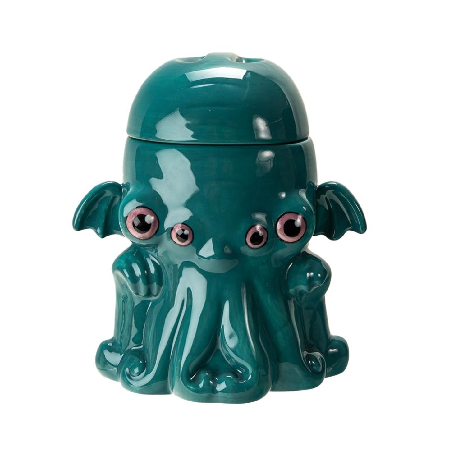 Cthulhu Kraken Turquoise Ceramic Cookie Jar Decorative Kitchen Storage