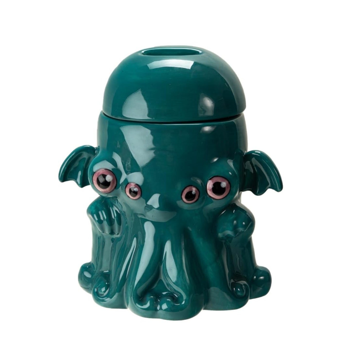 Cthulhu Kraken Turquoise Ceramic Cookie Jar Decorative Kitchen Storage