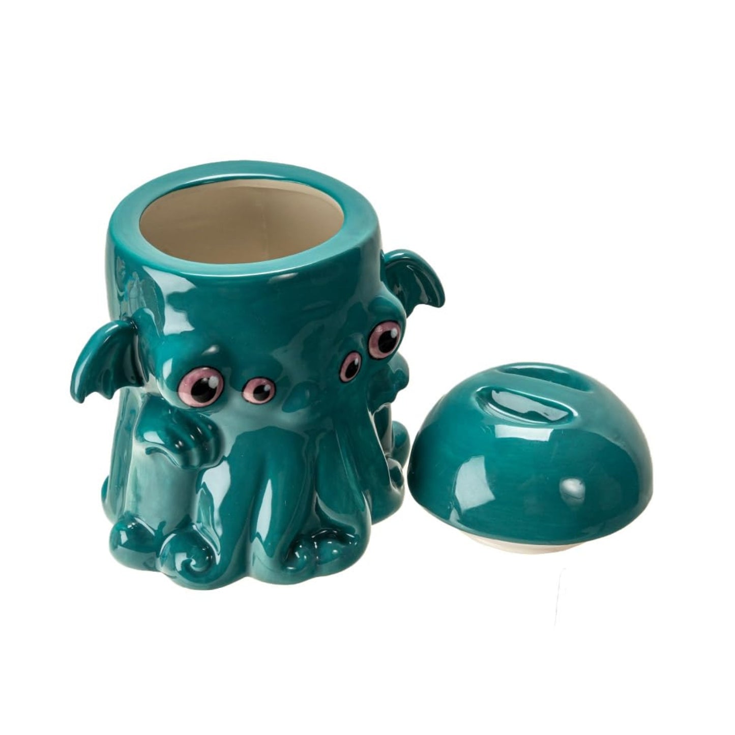Cthulhu Kraken Turquoise Ceramic Cookie Jar Decorative Kitchen Storage