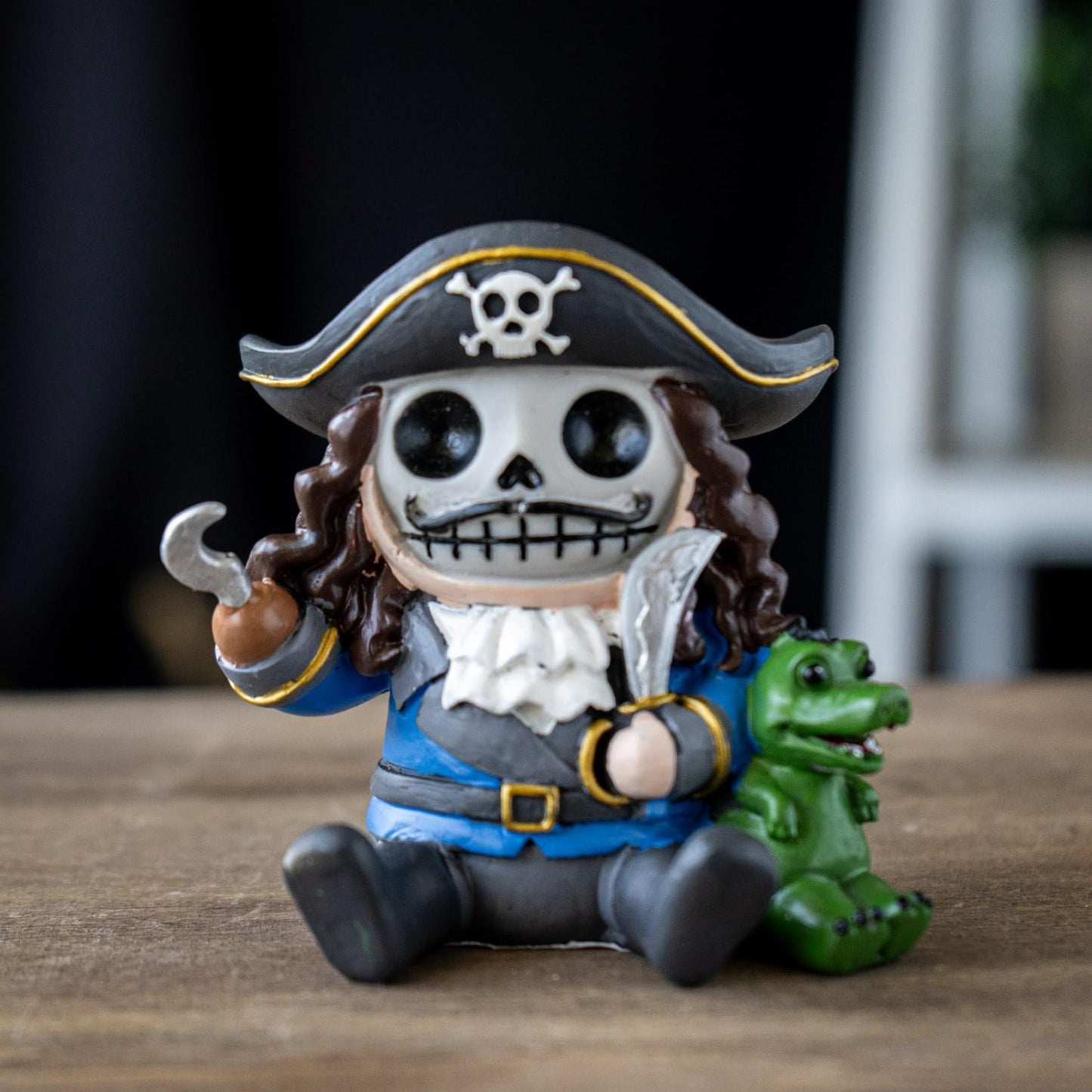 Furrybones Pirate Captain Skeleton in Costume Resin Mini Figure 3 inch