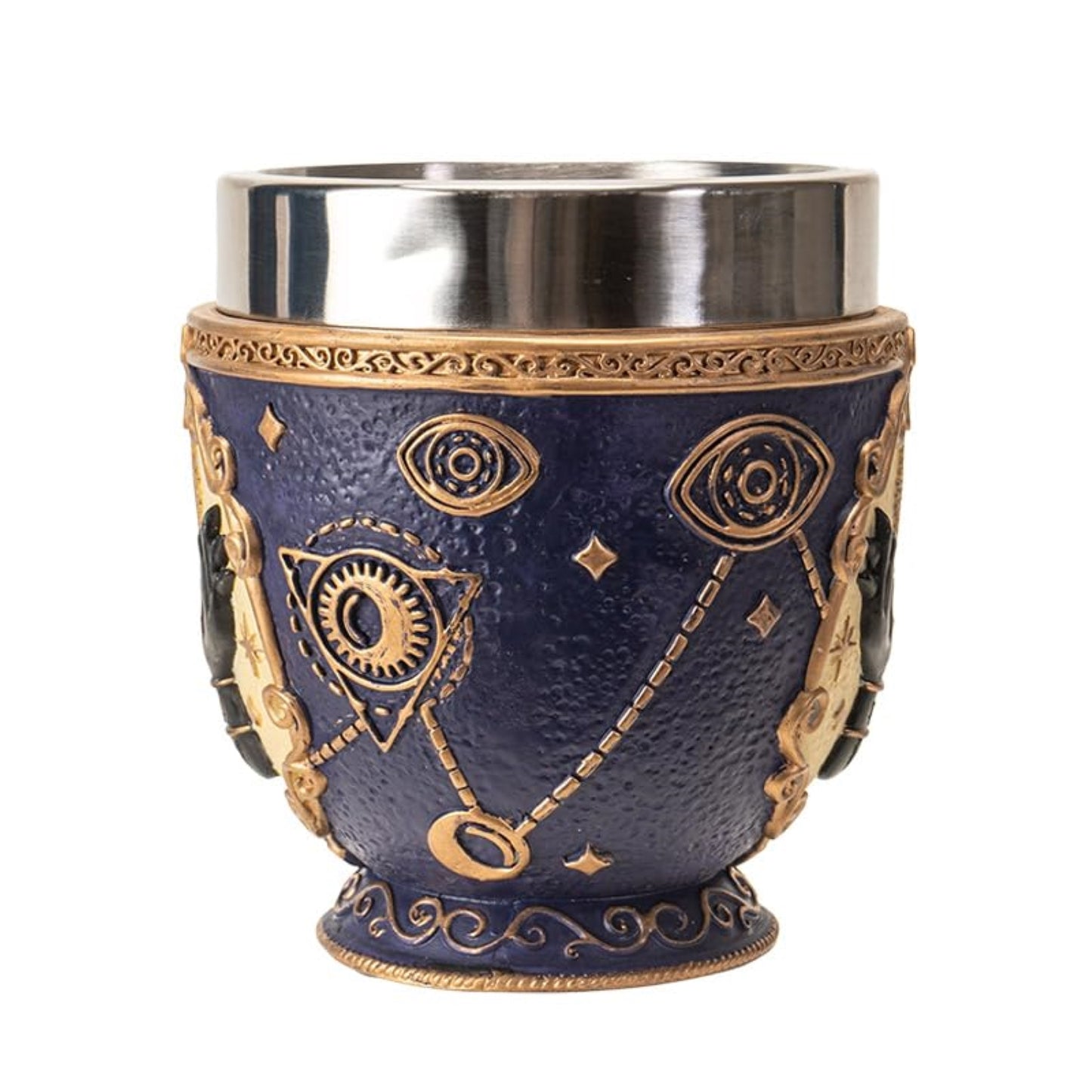 Tarot Tea Cup 8 floz Resin And Stainless Steel Mug with Mystical Symbols Ideal for Coffee Tea Drinks