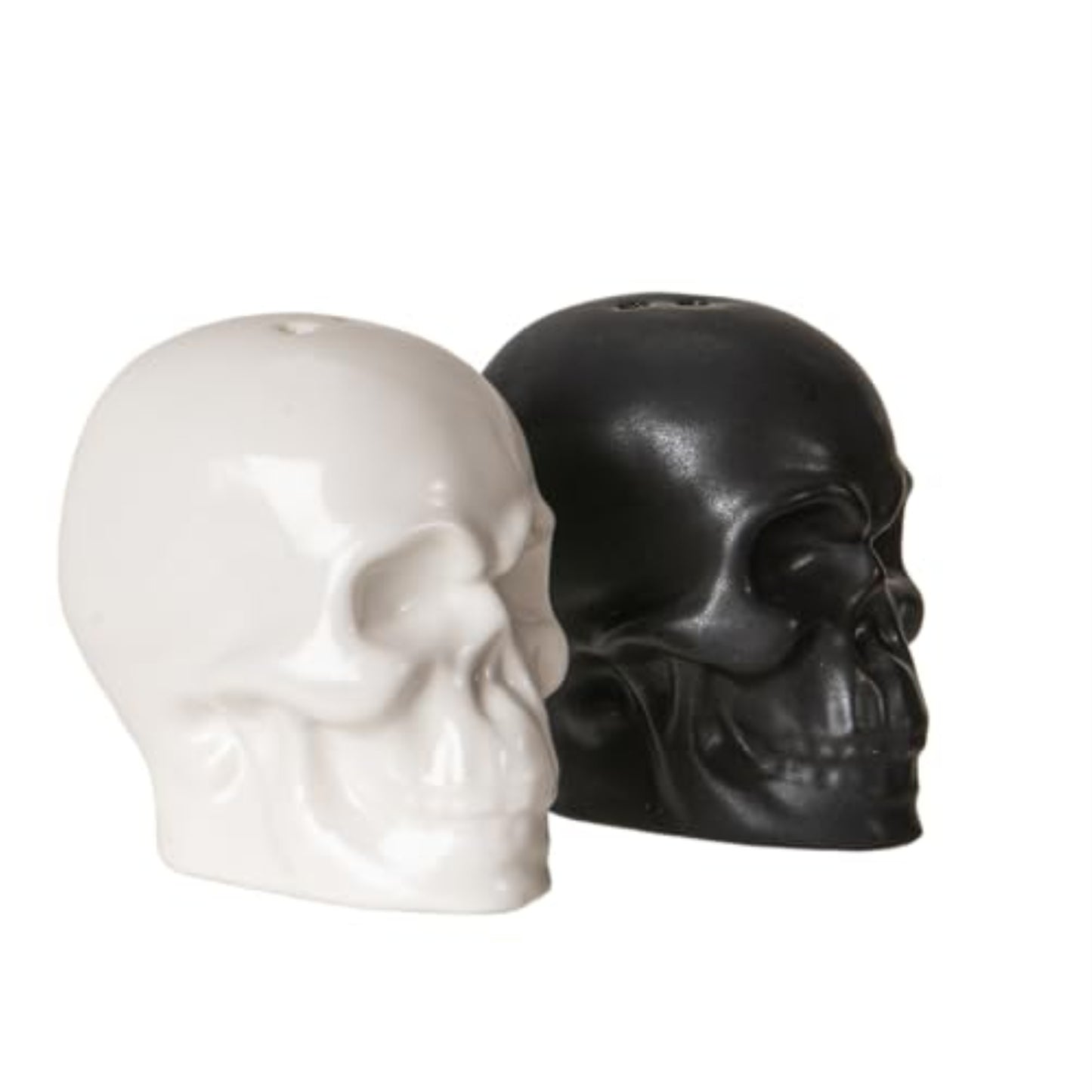 Black and White Skulls Ceramic Salt And Pepper Shaker Set