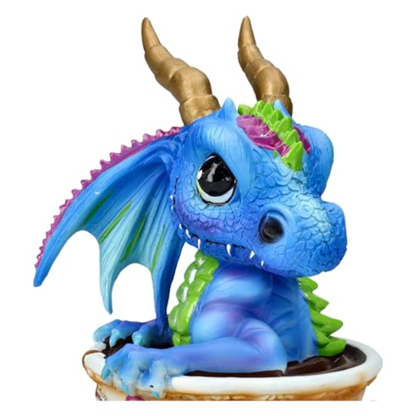 Ruth Thompson Cup of Tea Blue Dragon Figurine 6.1 inches