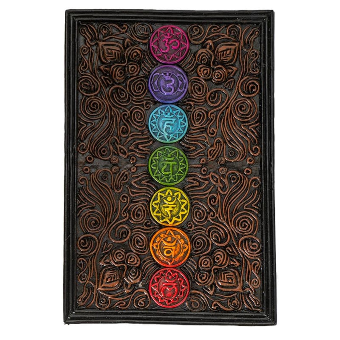 7 Chakra Energy Tarot Box with Ornate Swirl Patterns Design Perfect for Tarot Cards Jewelry and Spiritual Storage