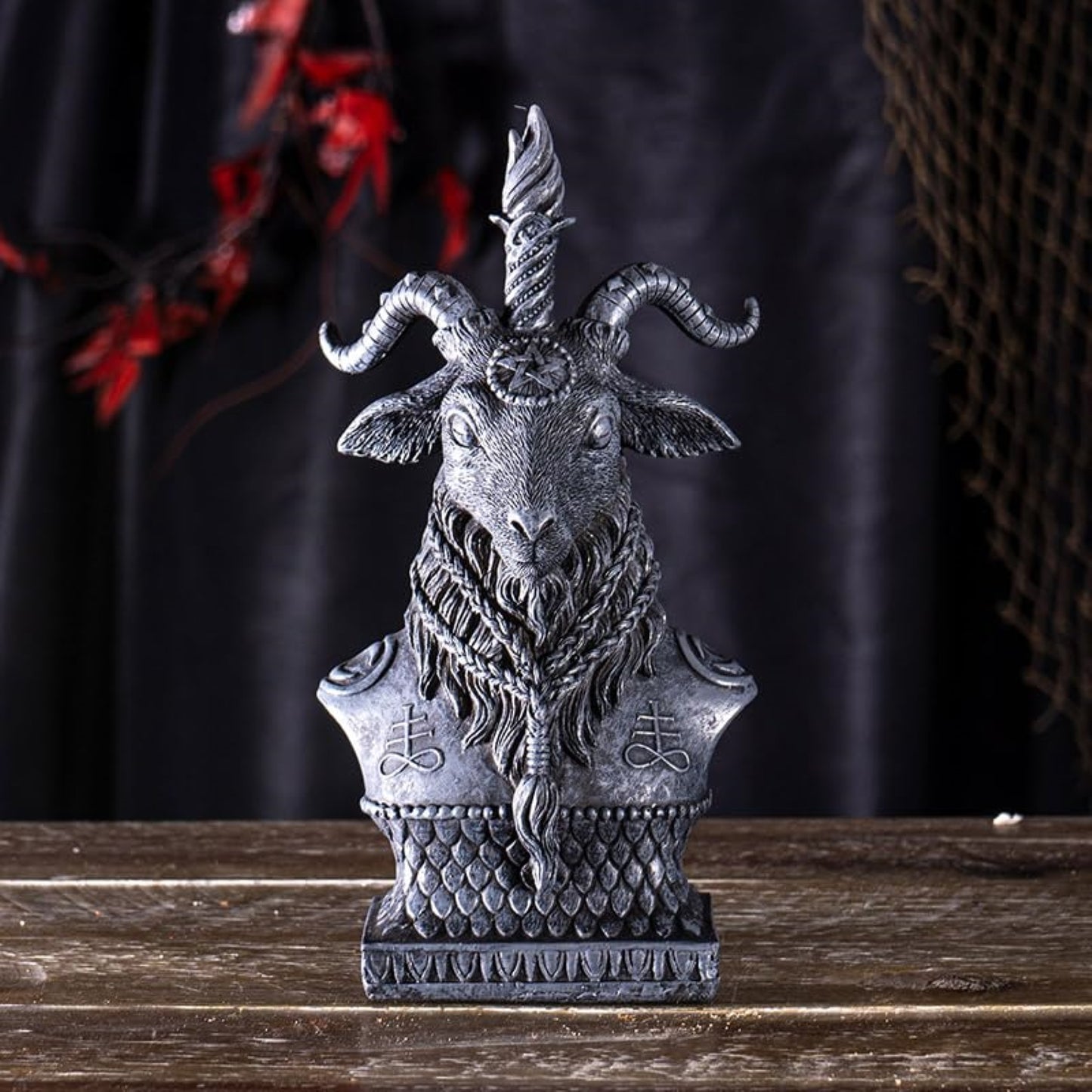 Sabbatic Goat Baphomet Bust Statue Keeper of The Mystical Realm Decorative Sculpture Figurine 8 inch