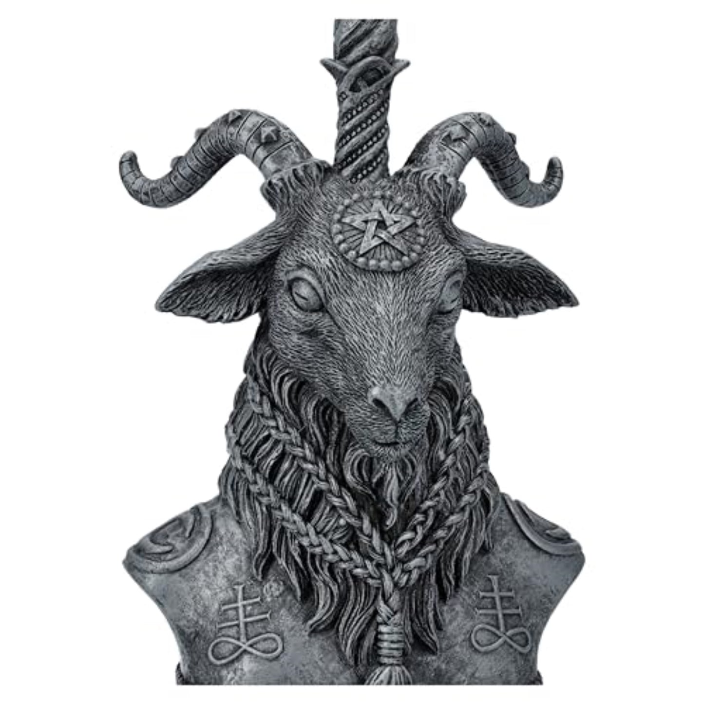 Sabbatic Goat Baphomet Bust Statue Keeper of The Mystical Realm Decorative Sculpture Figurine 8 inch