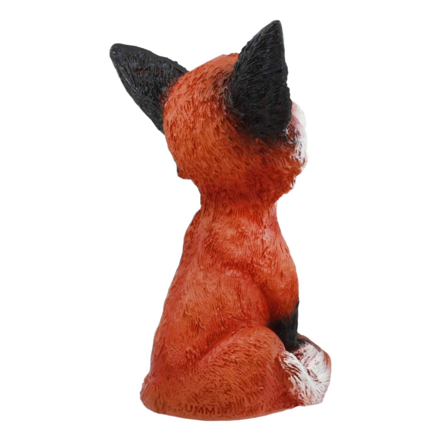 Teehee Brown and Black Smiling Fox Themed Decorative Figurine 4.25 inch