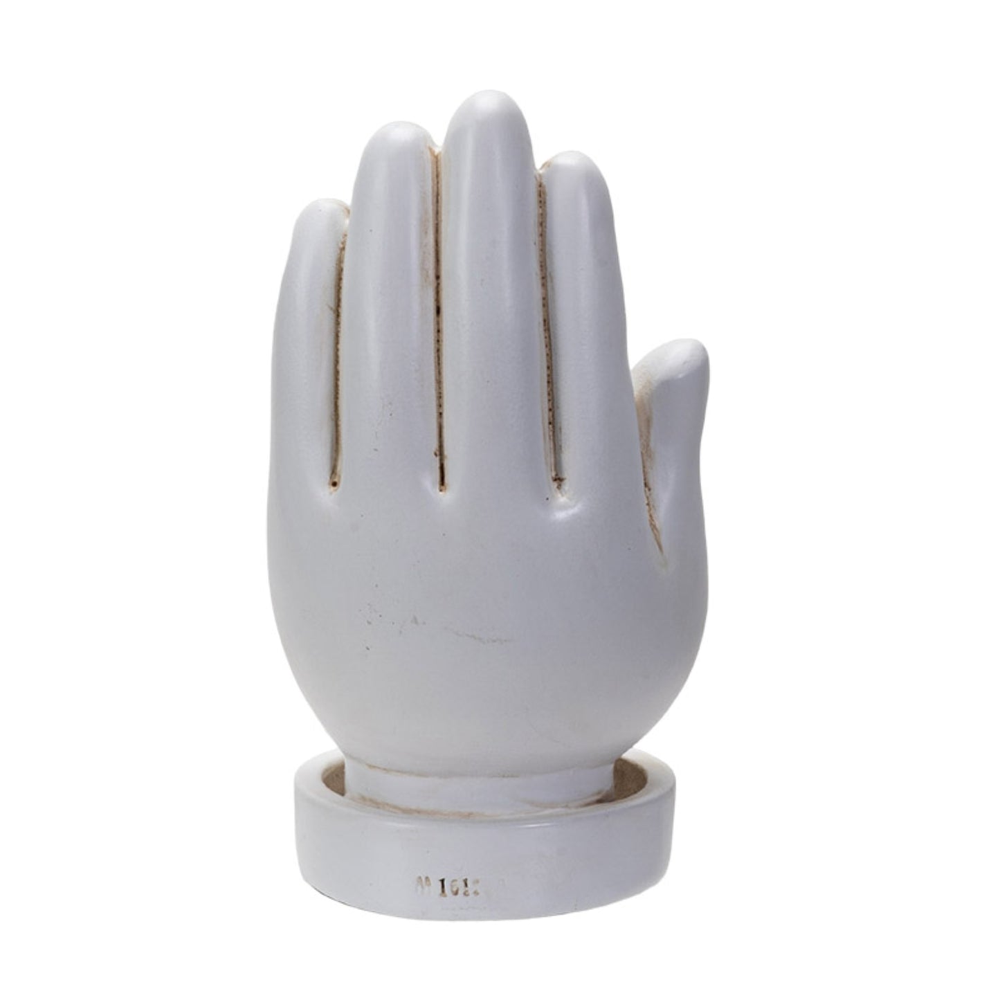 White Palmistry Hand Backflow Incense Burner 4.7 inch