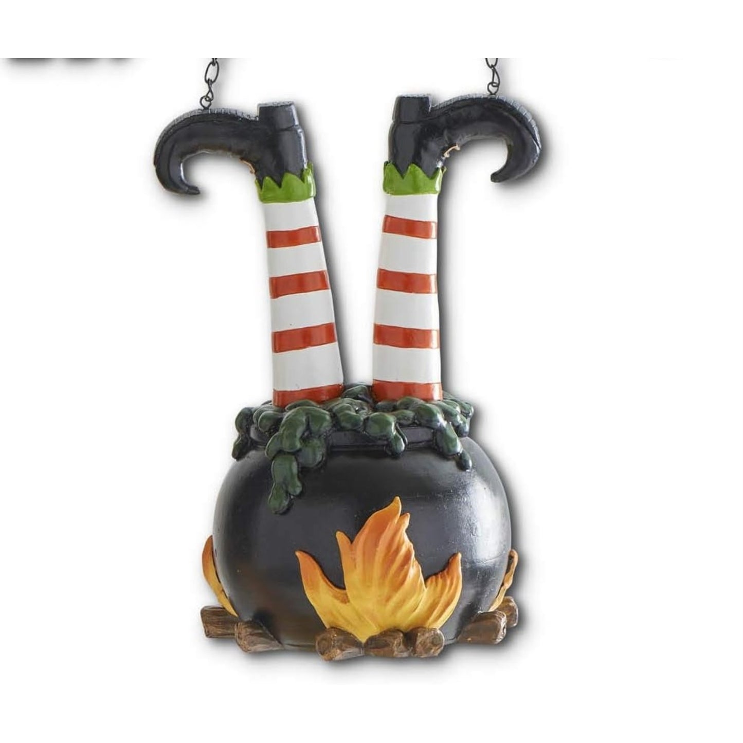 K&K Interiors Halloween Witch Legs in Cauldron Arrow Replacement Sign 12 inch - Arrow Sold Separately
