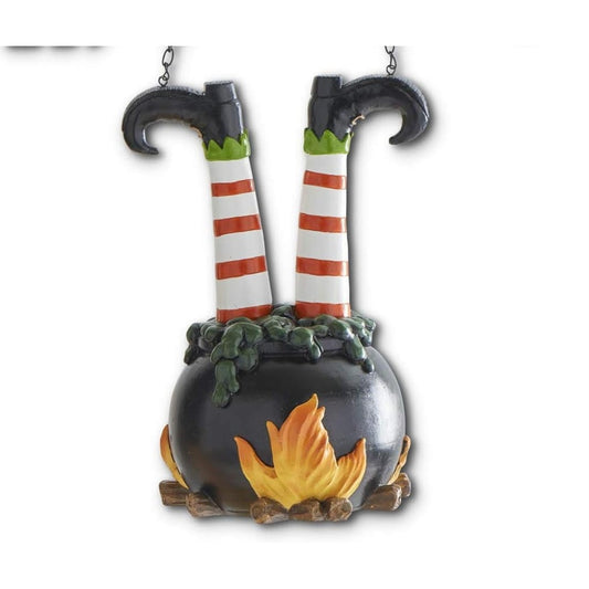 K&K Interiors Halloween Witch Legs in Cauldron Arrow Replacement Sign 12 inch - Arrow Sold Separately