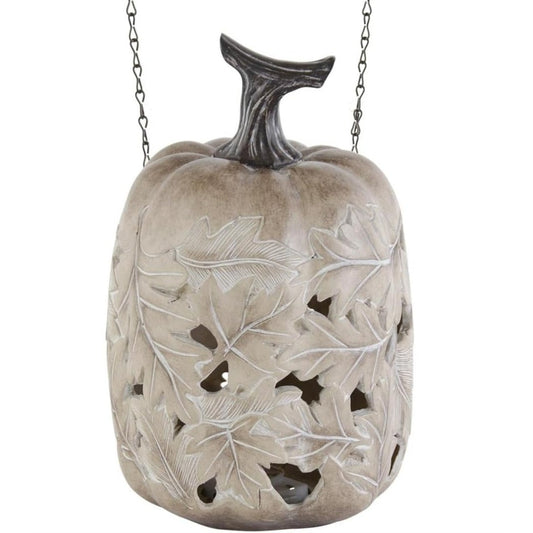 K&K Interiors LED Pumpkins with Maple Leaf Cutout Arrow Replacement Sign 11 inch Height - Arrow Sold Separately