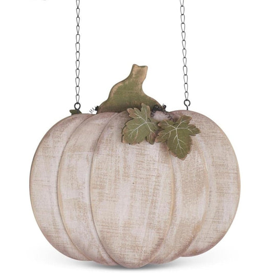 K&K Interiors Whitewashed Pumpkin Wood Arrow Replacement Sign 13 inch - Arrow Sold Separately