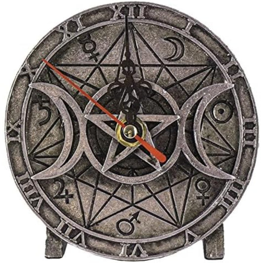 Wiccan Witchcraft Resin Desk Clock