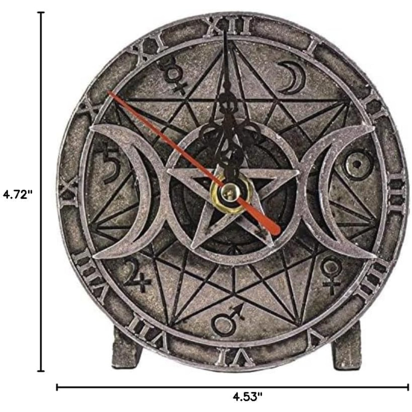 Wiccan Witchcraft Resin Desk Clock