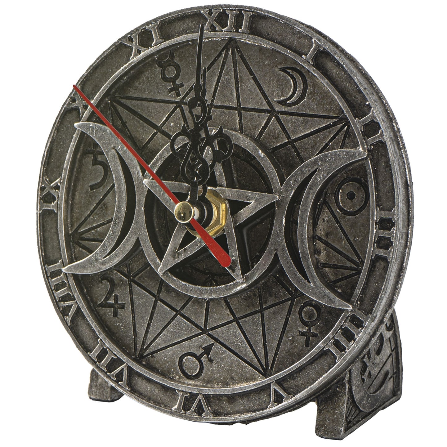 Wiccan Witchcraft Resin Desk Clock