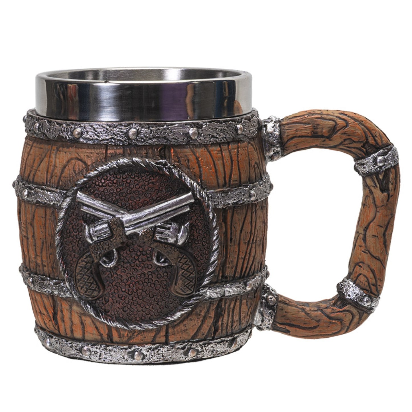 Western Barrel Dual Pistol Stainless Steel 8fl oz Resin Mug