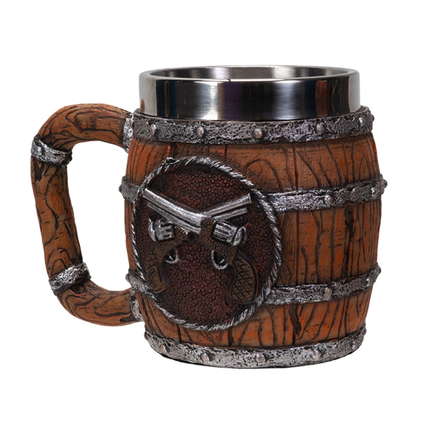 Western Barrel Dual Pistol Stainless Steel 8fl oz Resin Mug