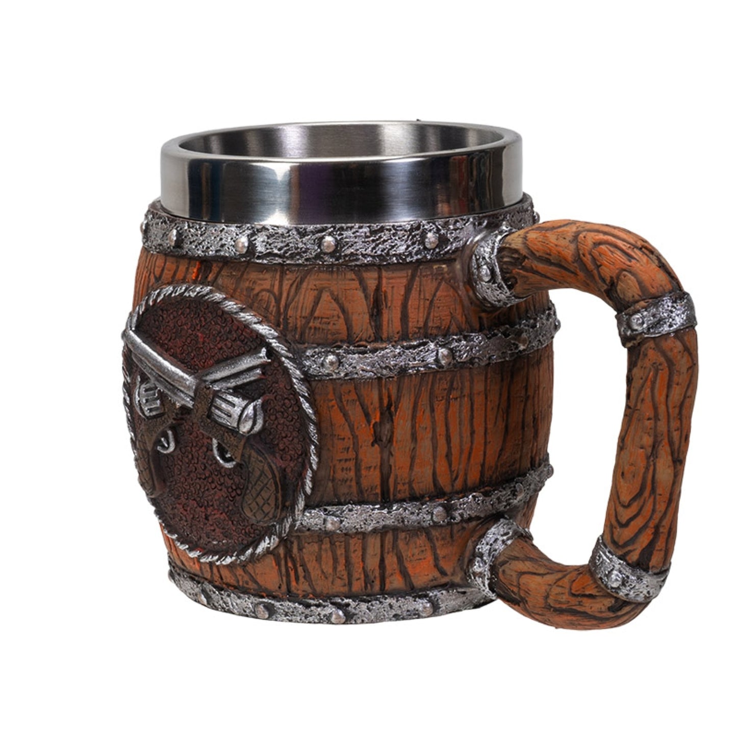 Western Barrel Dual Pistol Stainless Steel 8fl oz Resin Mug