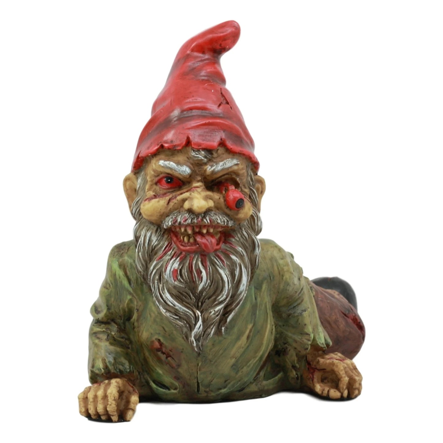 Scary Crawling Zombie Garden Gnome Decor Resin Figurine 7 inch
