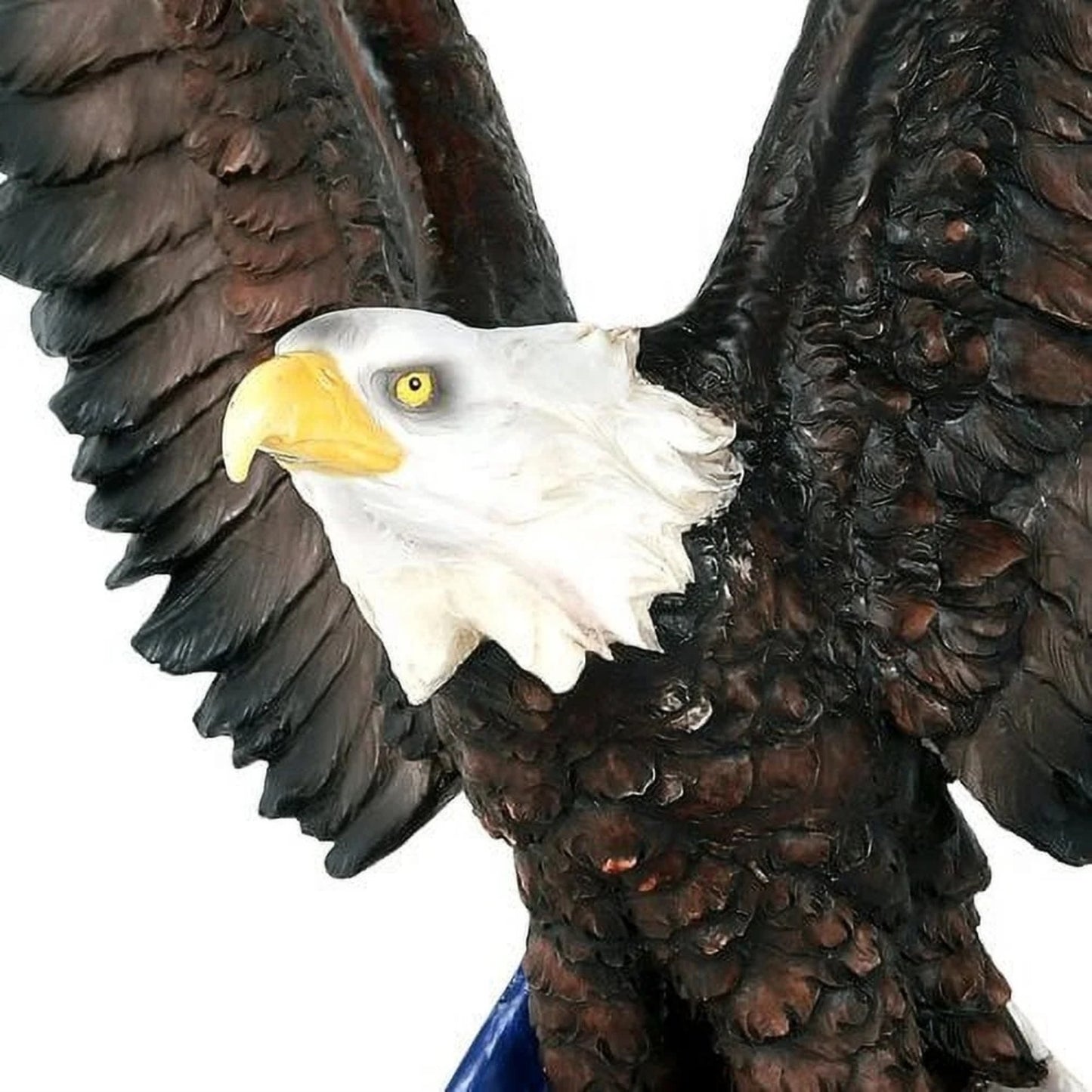 American Eagle with American Flag Stars and Stripes Old Spangled Banner Statue Figurine Home Decor 18 Inch