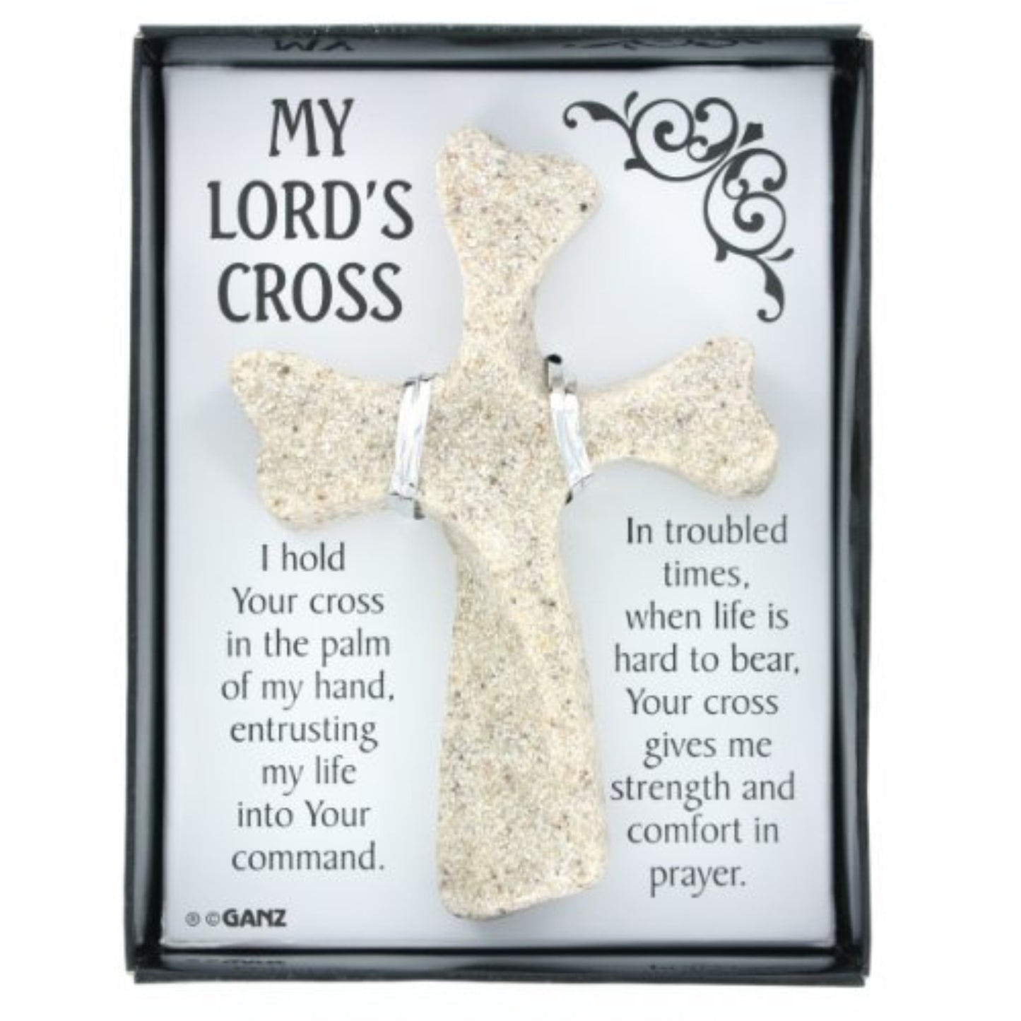 Ganz Stone My Lord's Cross 2.75 inch across by 4 inches long