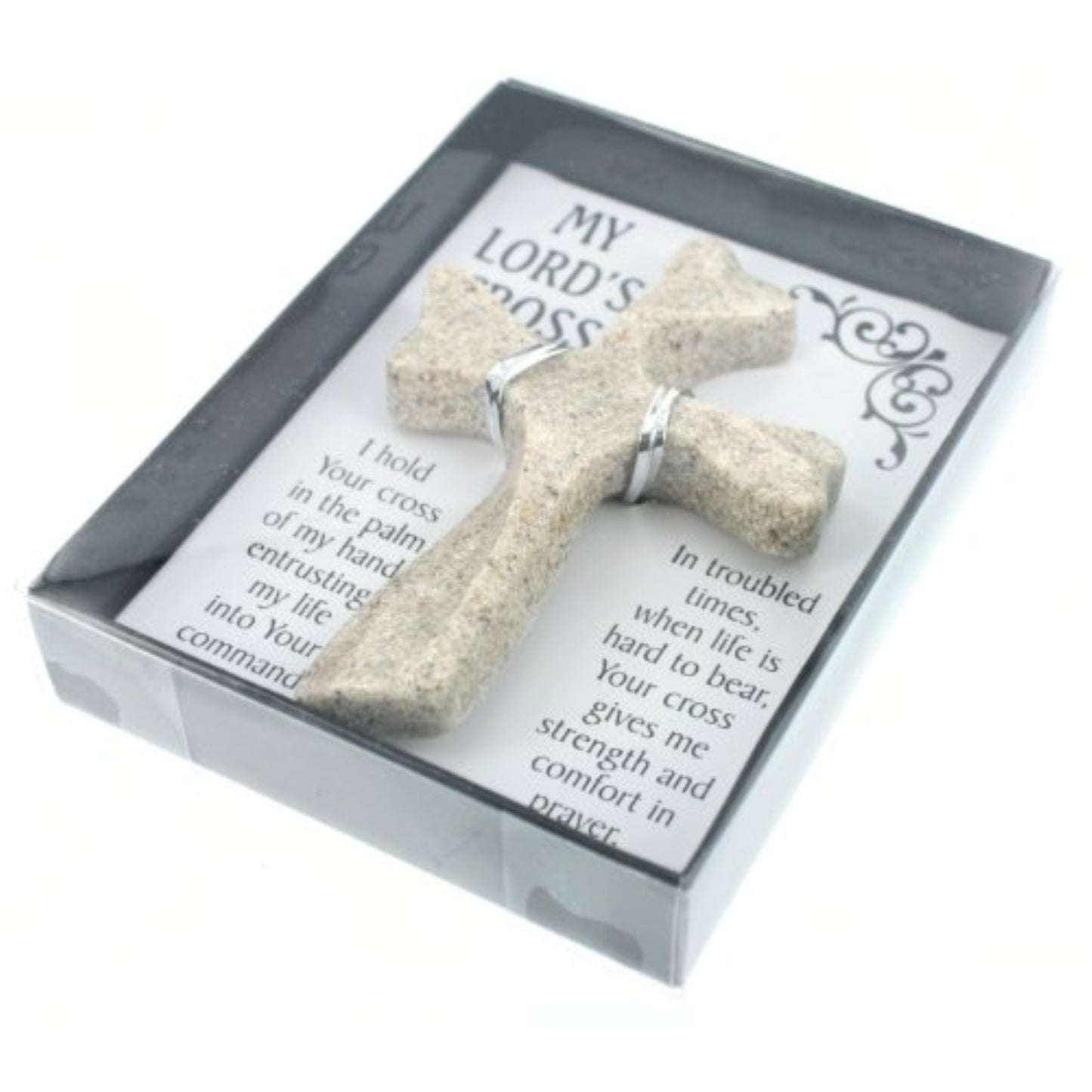 Ganz Stone My Lord's Cross 2.75 inch across by 4 inches long