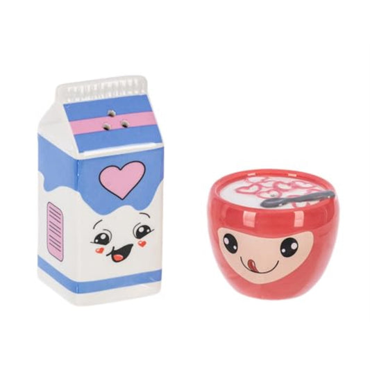 Ganz Cereal and Milk Dolomite Kitchen Salt and Pepper Shaker 2 Piece Set 2.13 x 2.75 inch
