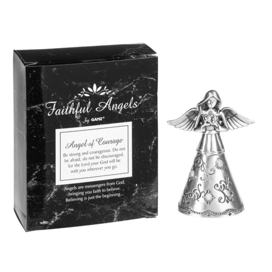Ganz Silver Faithful Angel of Courage Zinc Figurine 3.6 Inch