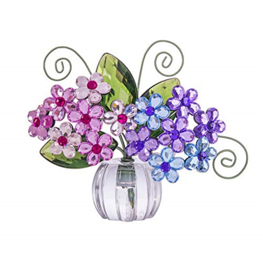 Ganz Crystal Expressions Acrylic 3 inches Flower Hydrangea Posy Pot Figurine