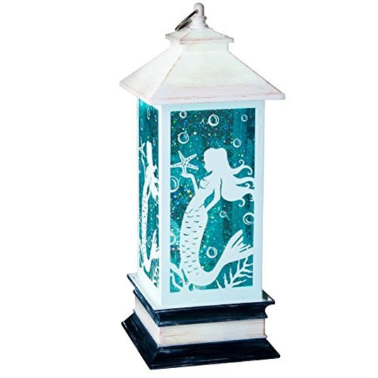 Lighted Mermaid Lantern Table Top Figurine Light Shimmers and Sparkles
