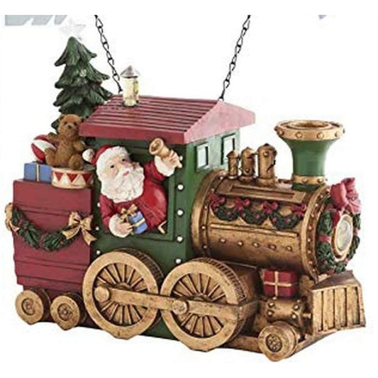 K&K Interiors Musical LED Santa Toy Train Christmas Arrow Replacement Sign 8.75 x 10.25 inch - Arrow Sold Separately