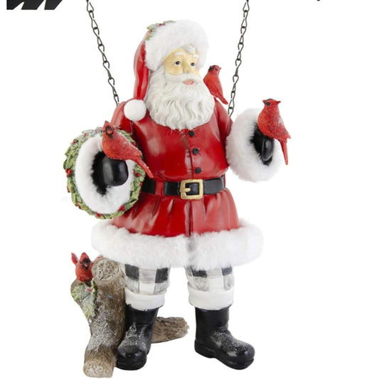 K&K Interiors Resin Santa Claus Trimmed in Fur Christmas Arrow Replacement Sign 15 inch - Arrow Sold Separately