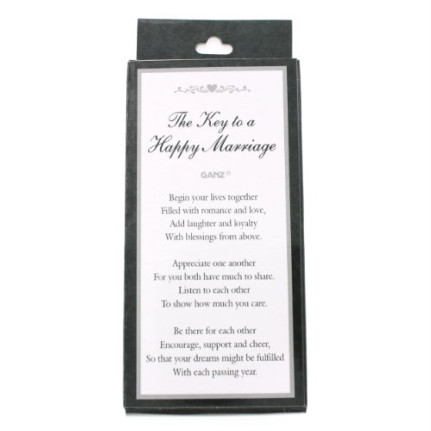Ganz The Key to a Happy Marriage Zinc Metal Decorative Ornament 4.75 inch