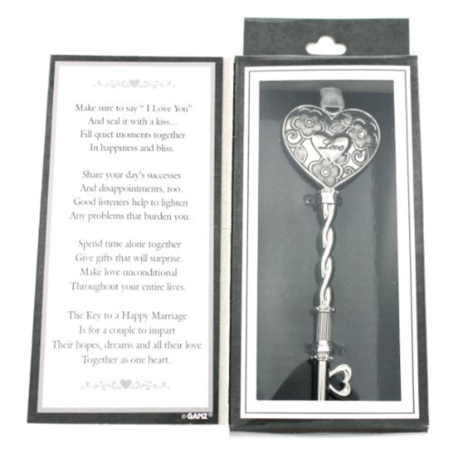 Ganz The Key to a Happy Marriage Zinc Metal Decorative Ornament 4.75 inch