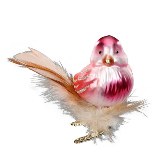 Inge Glas Tender Singing Clip-on Bird German Glass Christmas Tree Ornament FREE BOX