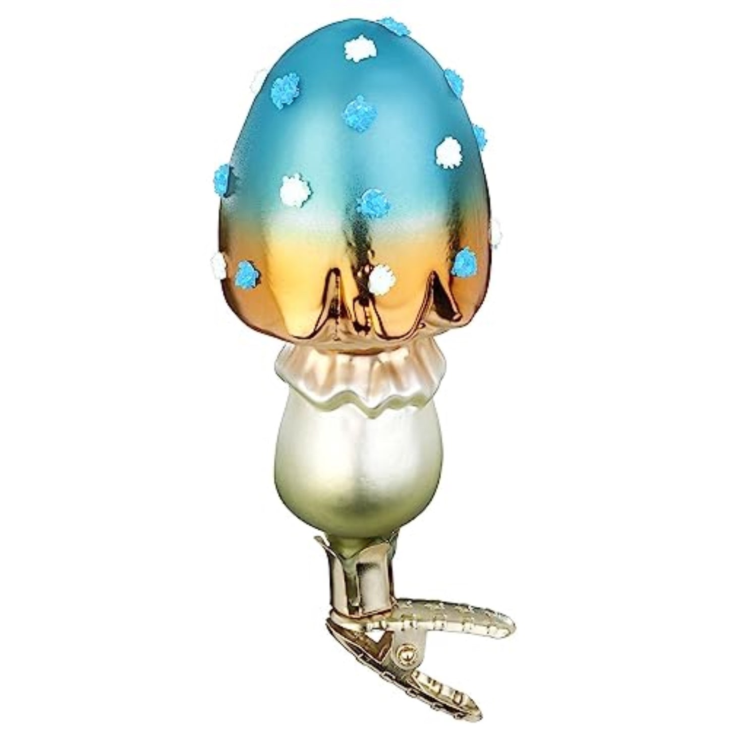 Inge Glas Mushroom Stropharia German Glass Christmas Ornament FREE BOX