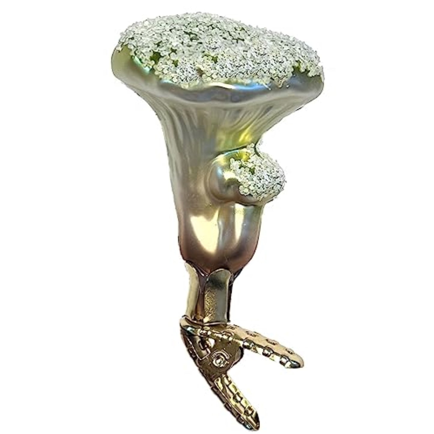 Inge Glas Mushroom Chanterelle German Glass Christmas Ornament FREE BOX