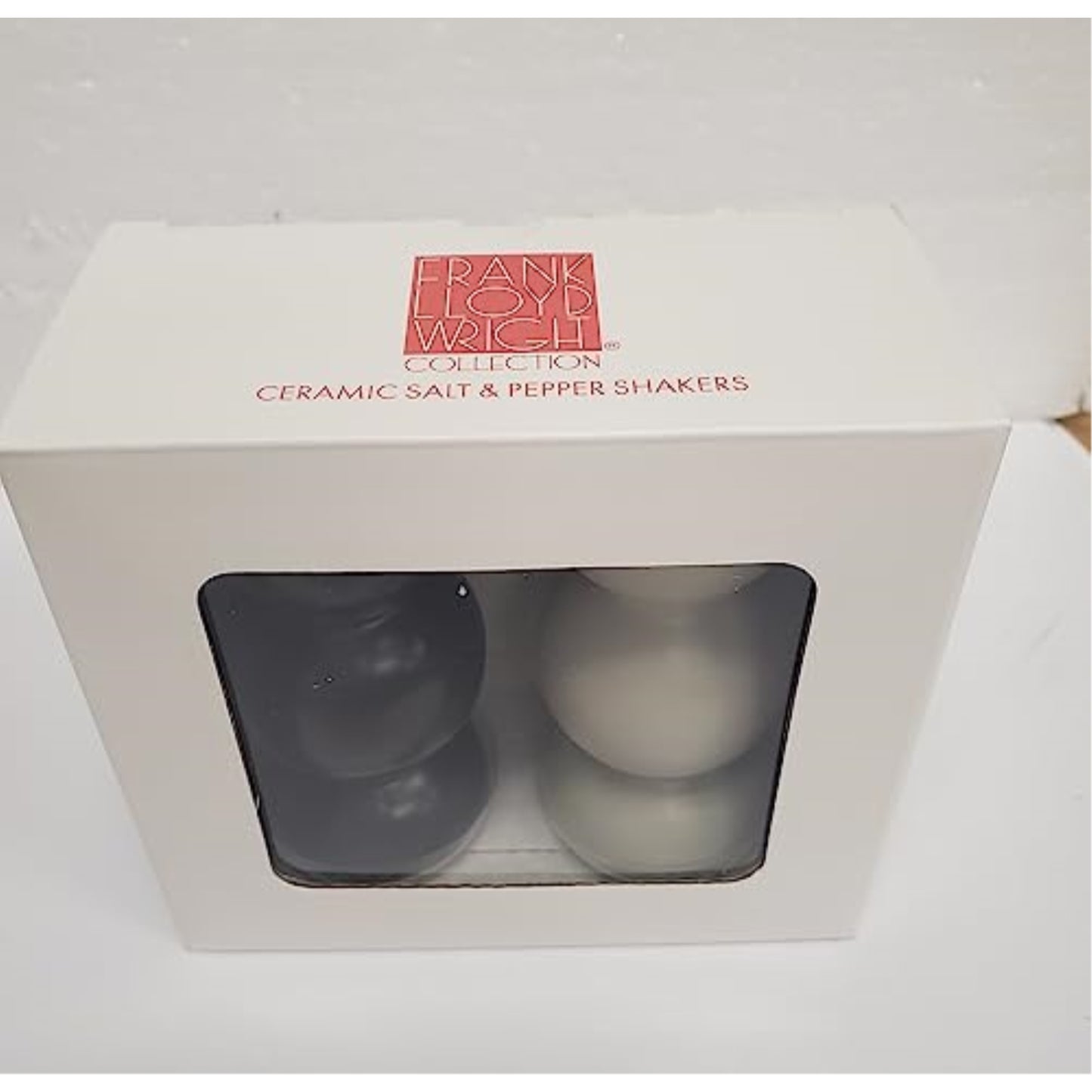 Frank Lloyd Wright Imperial Hotel Oya Stone Ceramic Salt and Pepper Shaker Set