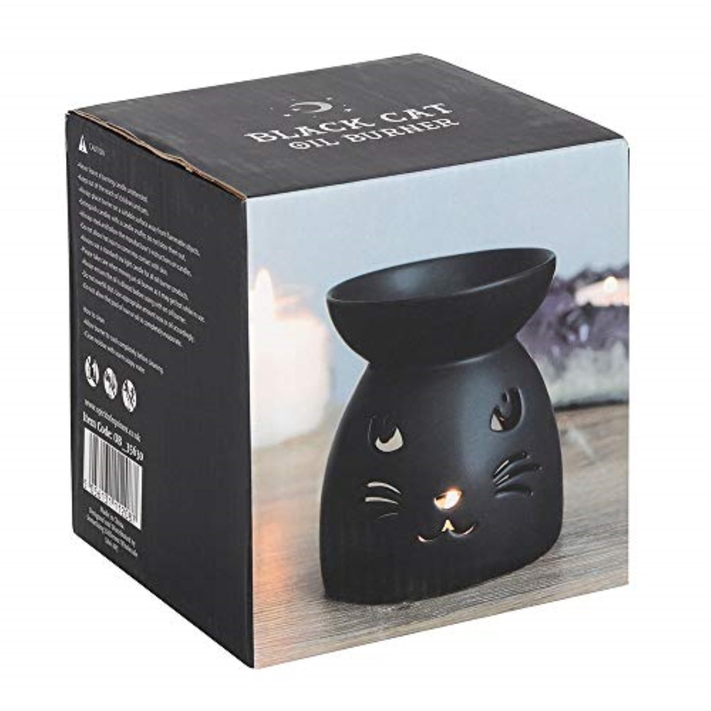 Black Cat Ceramic Oil Burner