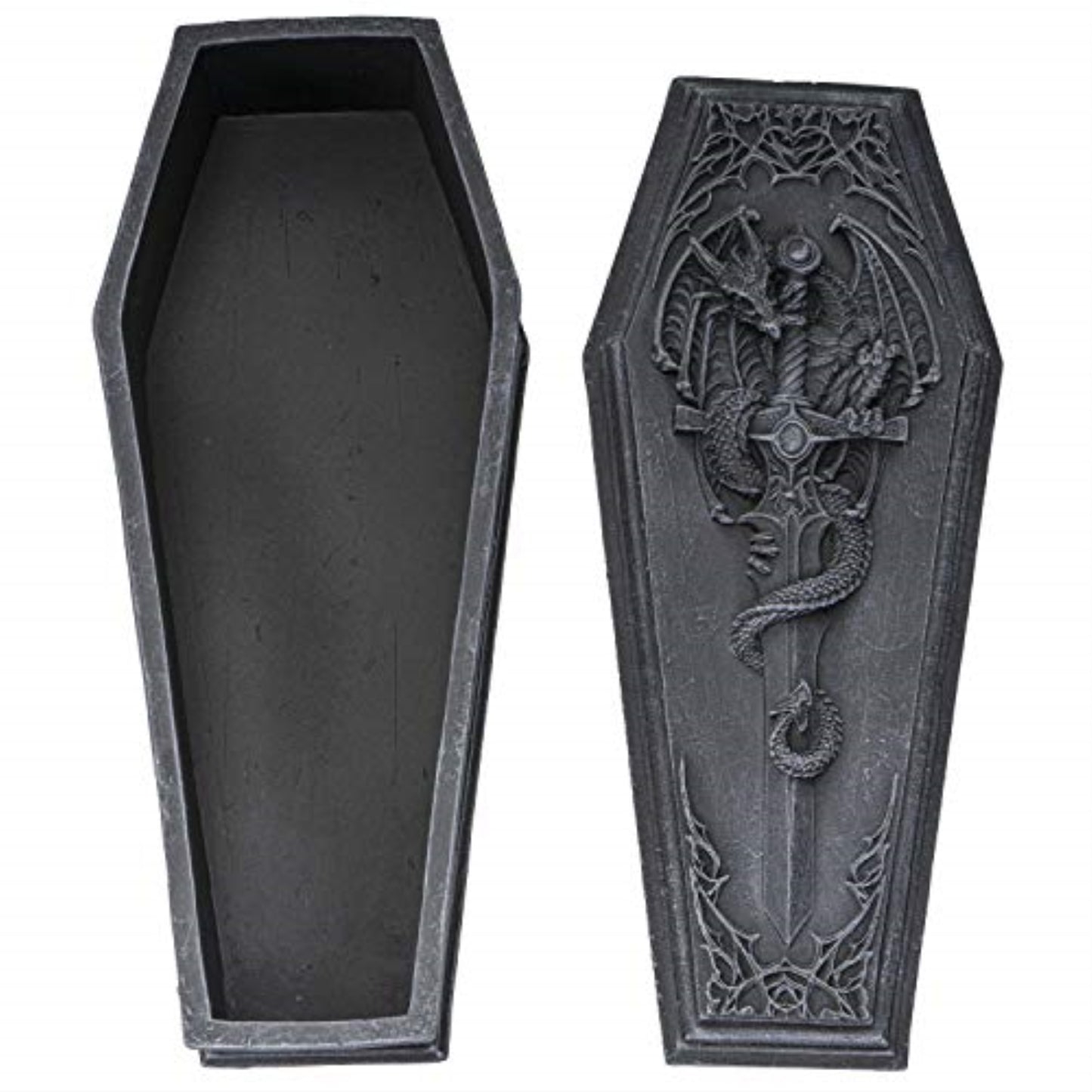 Gothic Dragon Sword Coffin Jewelry Trinket Keepsake Box 10 Inches