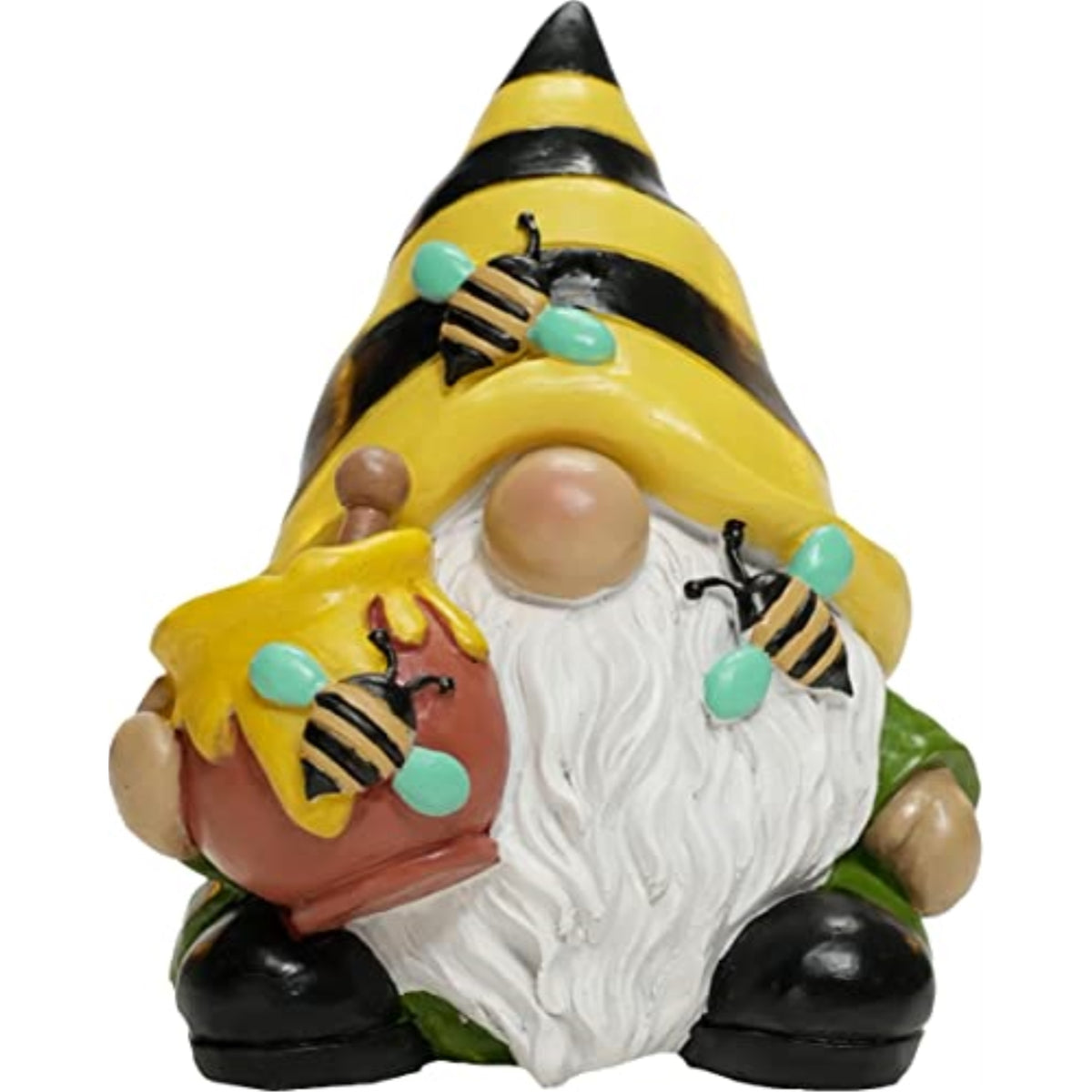 Spoontiques Bee Gnome Decorative Garden Statue Indoor or Outdoor Use Patio Garden Accessory 7.5 inch