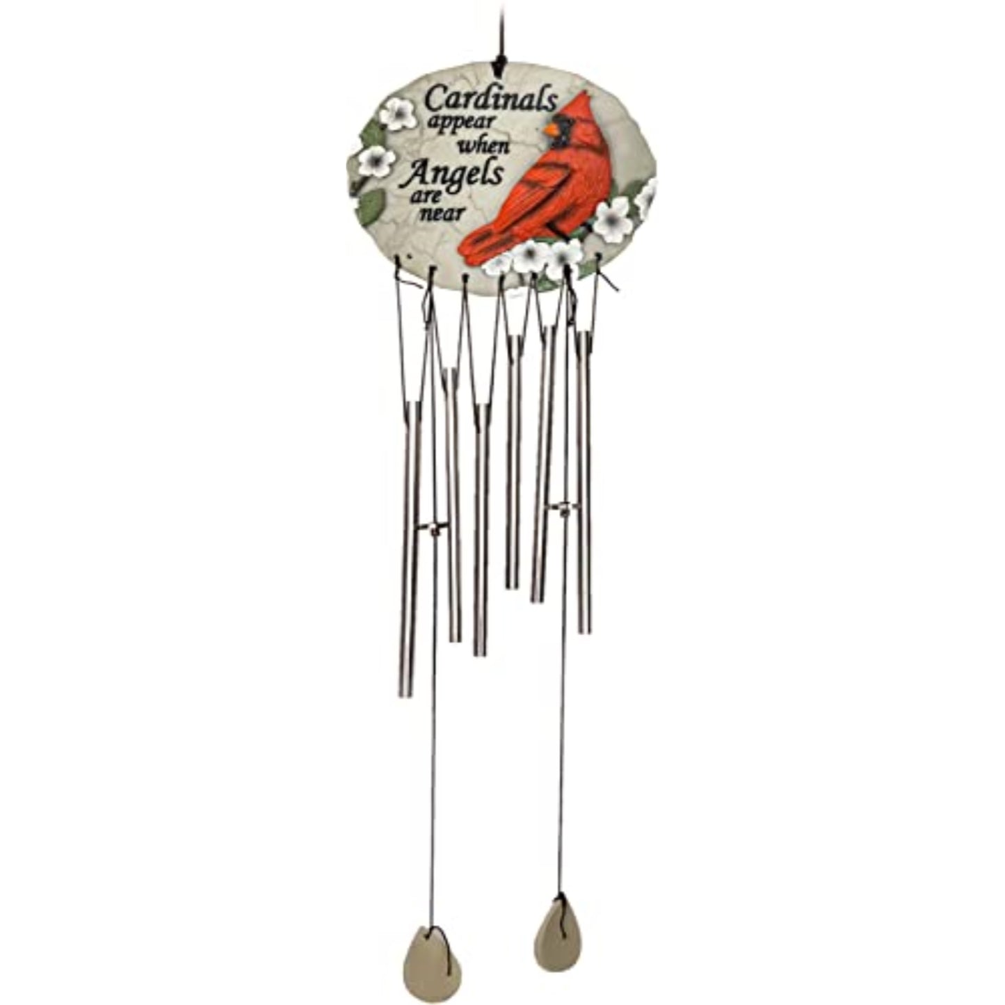 Spoontiques Cardinal Appear When Angels Are Near Outdoor Garden Wind Chime 19 inch
