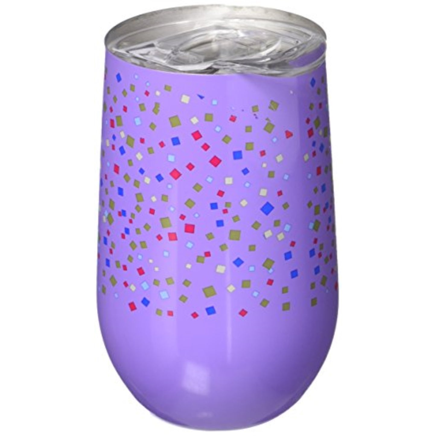Purple Happy Birthday Stainless Steel Double Wall Insulated Wine Tumbler 16 ounce